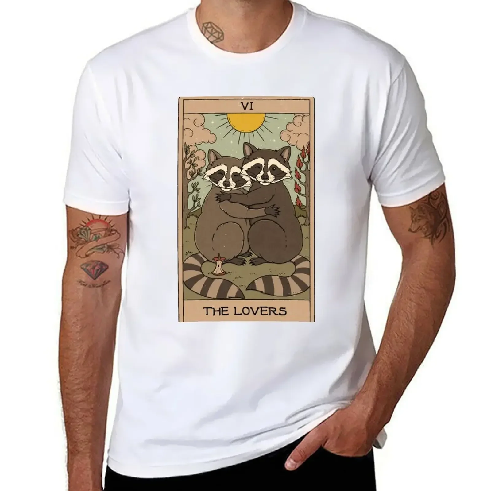 

The Lovers - Raccoons Tarot T-shirt aesthetic clothes sublime t shirts for men