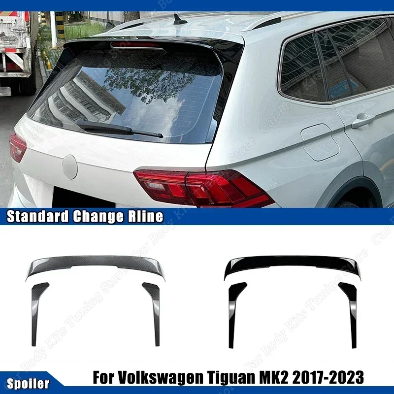 For Volkswagen For VW Tiguan MK2 2017-2023 Rear Roof Spoiler Body Kit Rear  Window Side Spoiler Wing Tuning Standard Change Rline