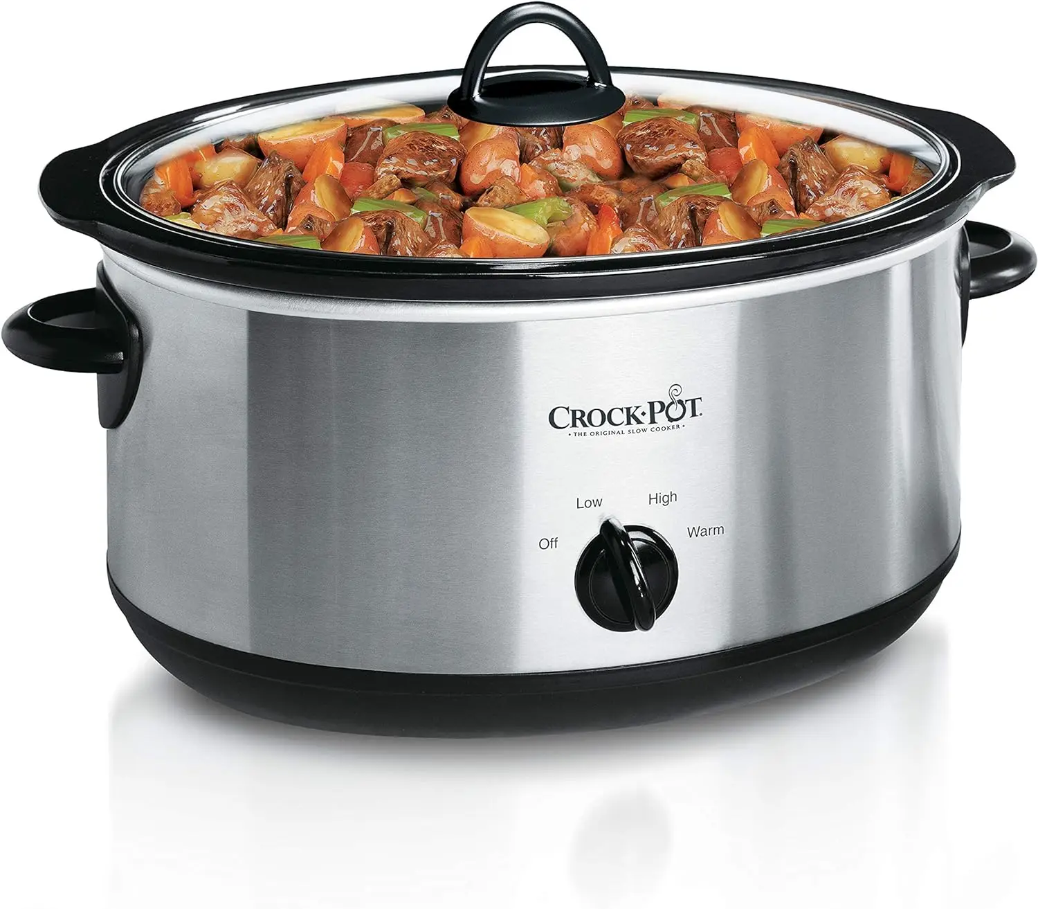 Quart Portable Programmable Slow Cooker with Timer and Locking Lid, Stainless Steel & Large 8 Quart Oval Manual Slow
