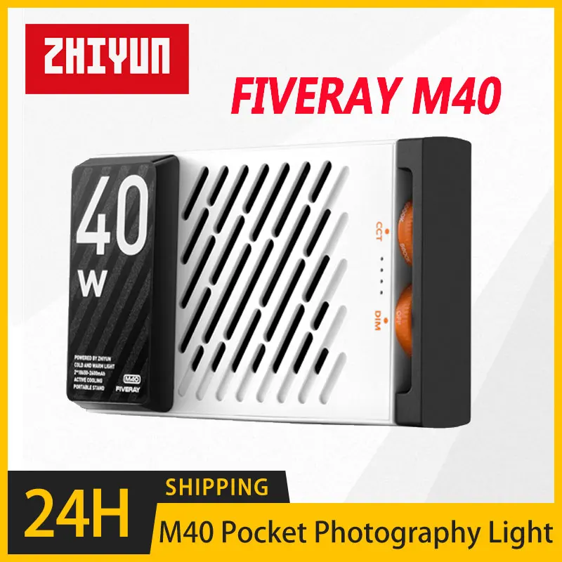 

ZHIYUN FIVERAY M40 40W Pocket Photography LED light 2700K-6200K Video Fill Light for Live Streaming Photography lamp