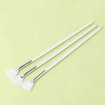 3 Pcs Brushes For Chemical Peels Pads Body Butter Fan Shape Mask Makeup DIY Facial Face Mask Brush Set Soft Applicator Brushes 1