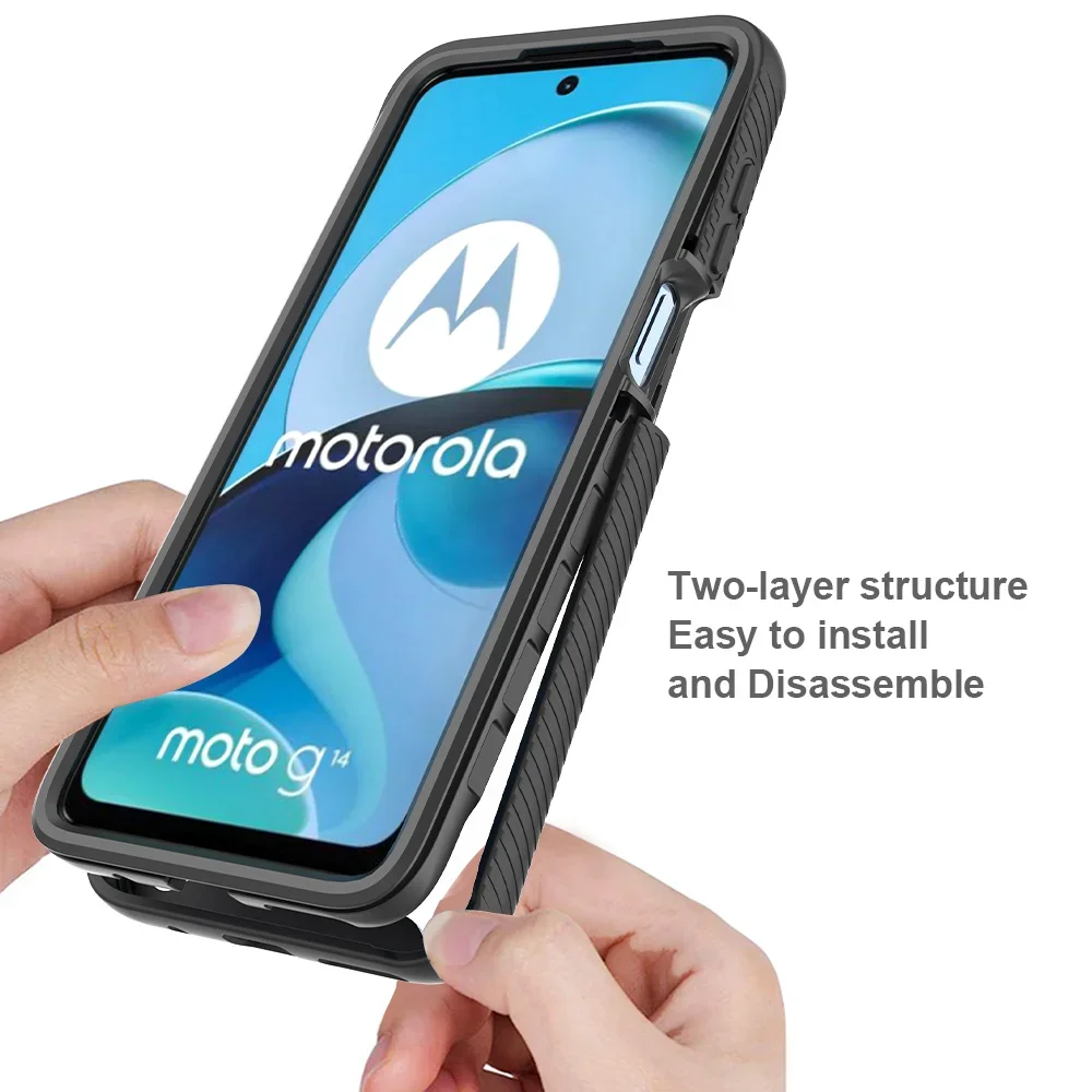 Crystal Clear Shockproof Case with PET Screen Protector for Motorola Moto G Series