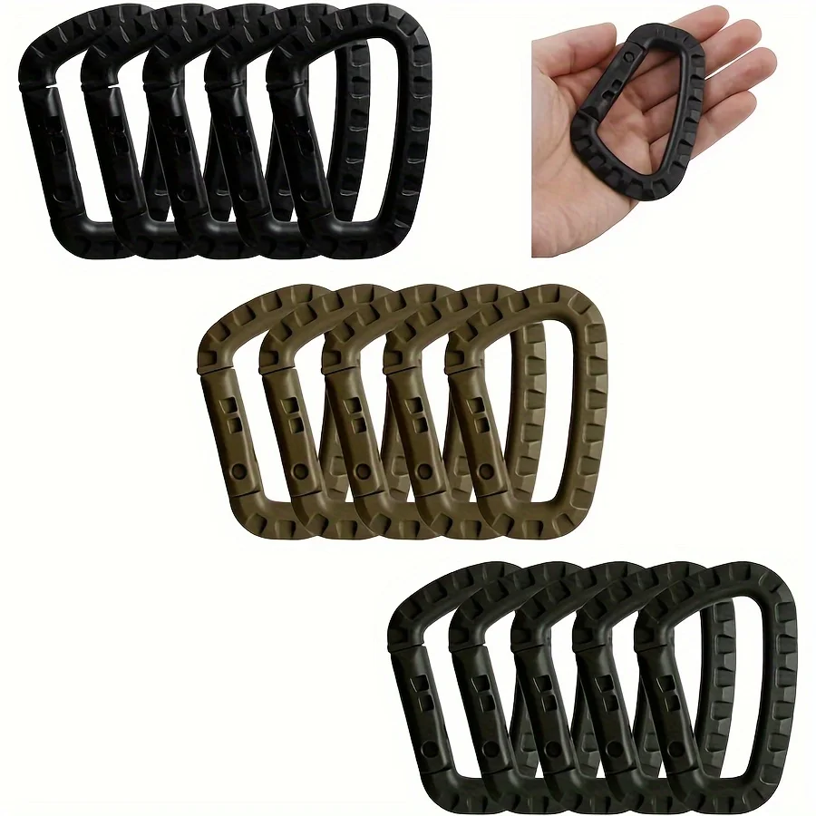 

2pcs Hard Carabiners For Outdoor Camping Hiking,D-shaped Light Weight Utility Buckle, Backpack Hanging Buckle