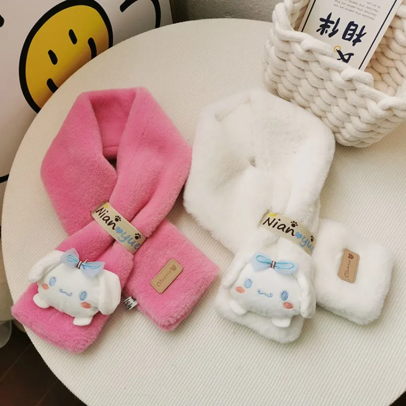 Children's Scarf Autumn Winter Warm Thick Cartoon Plush Doll Baby Neck Scarf for Girls Boys Outdoor Newborn Neckerchief