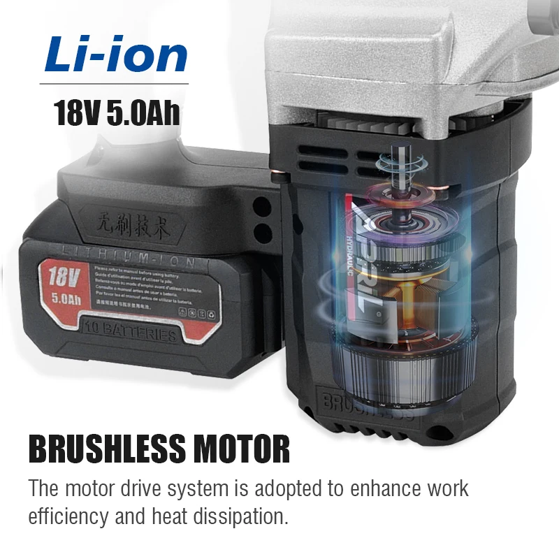 BKM-1632 배터리 전력 파이프 압착 도구 배관 파이프 알루미늄 플라스틱 파이프 및 스테인레스 스틸 파이프 크림 퍼