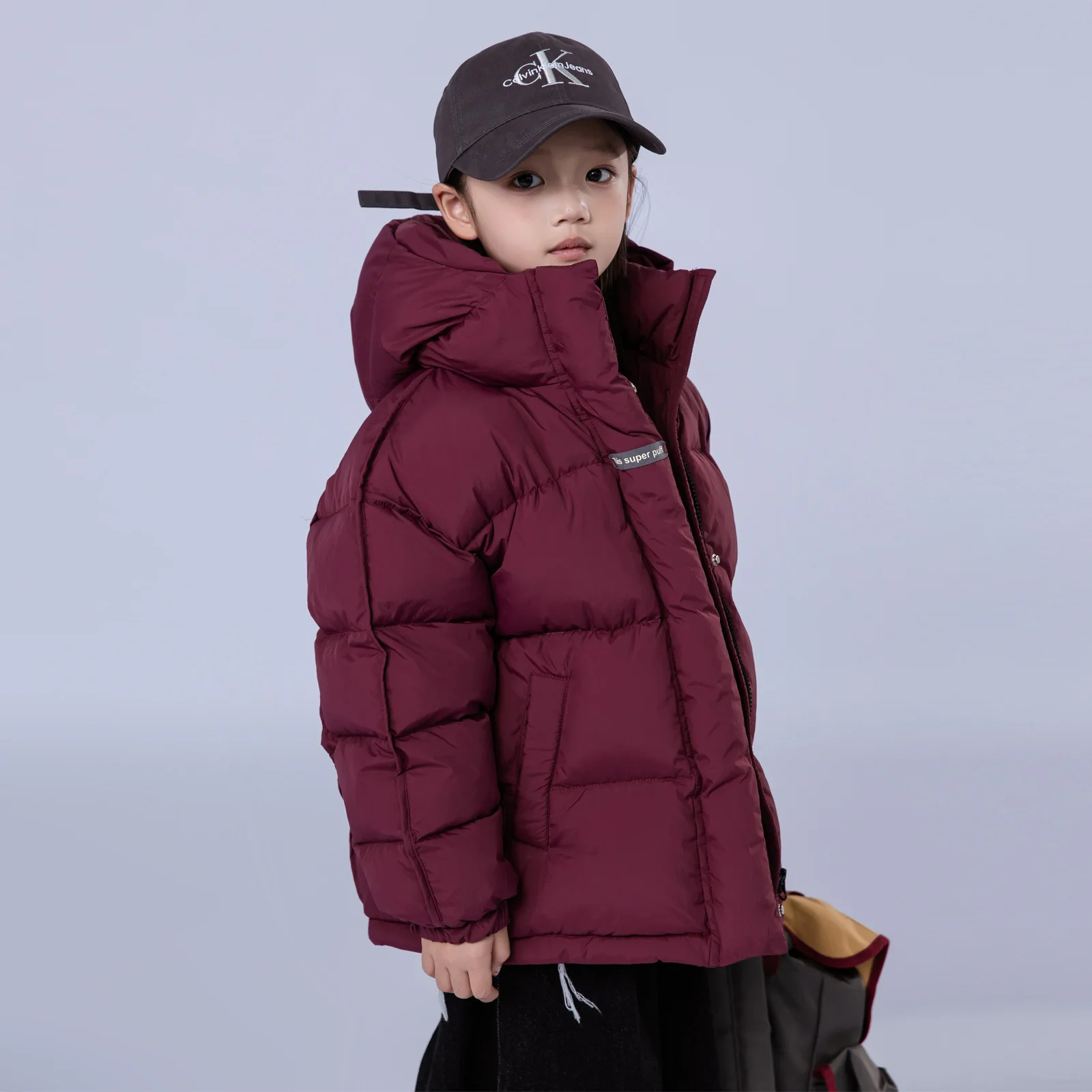 Winter Kids Jacket Duck Down Hooded Coat For Girls Waterproof
