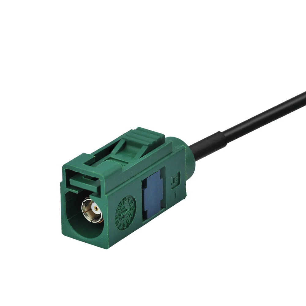Green Fakra E to RCA Female Adapter Cable for Car TV