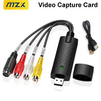 Scheda di acquisizione video USB Easy Cap VHS VCR Mini DV Hi8 Convertitore da DVD a digitale RCA/S-video a USB 2.0 Cattura registrazione audio video