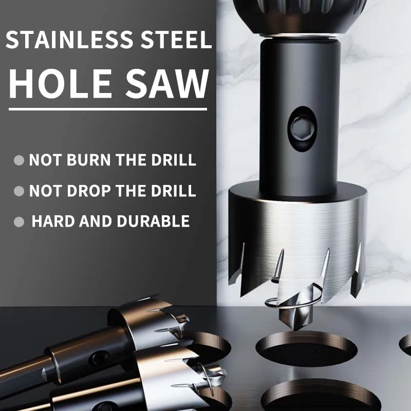 6mm-40mm HSS Hole Drill Stainless Steel Opener Hole Saw Drill Bit for Metal Alloy Iron Cutting Drilling button hole punch wood hole drill bit