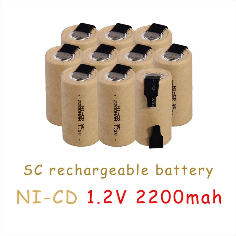 Taladro destornillador SC1.2V 2-30 piezas, alta calidad, 2200mah, SubC, batería recargable de níquel y cadmio, herramientas eléctricas, nuevo