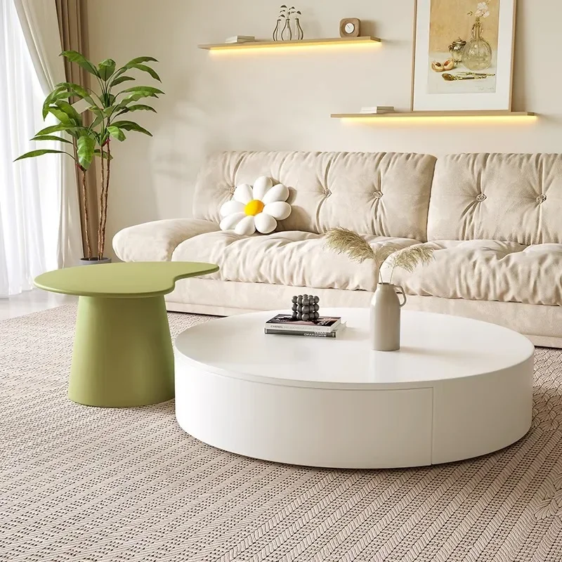 

Combination Modern Simple Small Apartment Solid Wood Cream Style Stone Plate Hanging TV Stand White