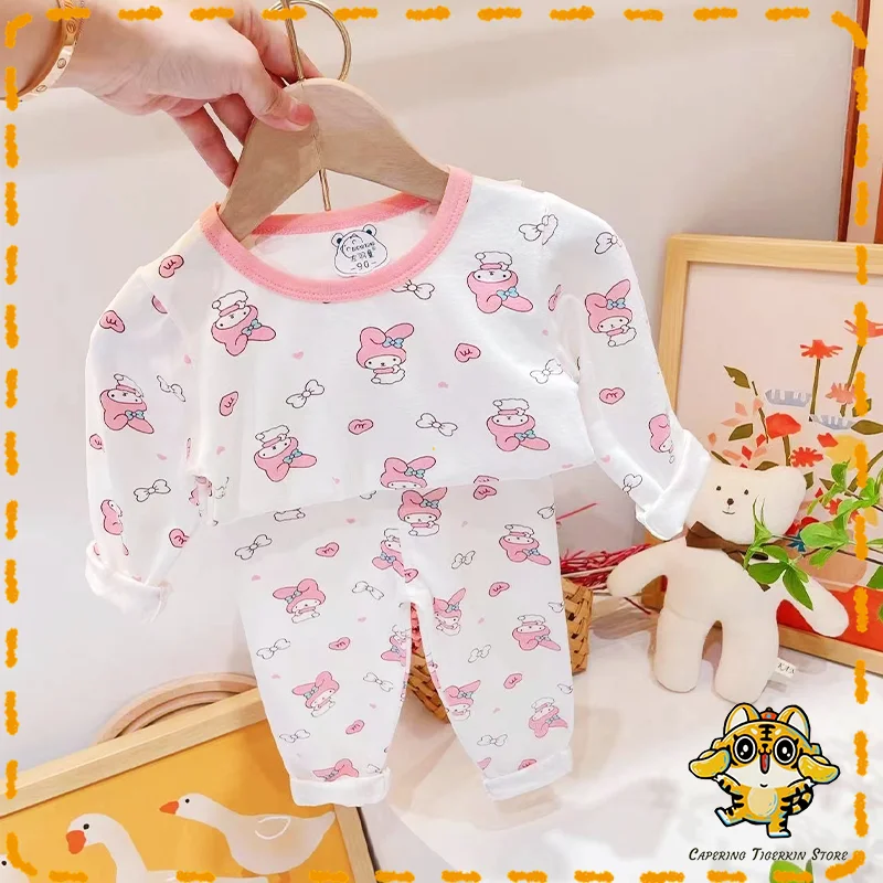 

Sanrio Melody детская одежда для кондиционирования воздуха кавайная Аниме Пижама тонкая удобная летняя крутая Милая мультяшная повседневная одежда