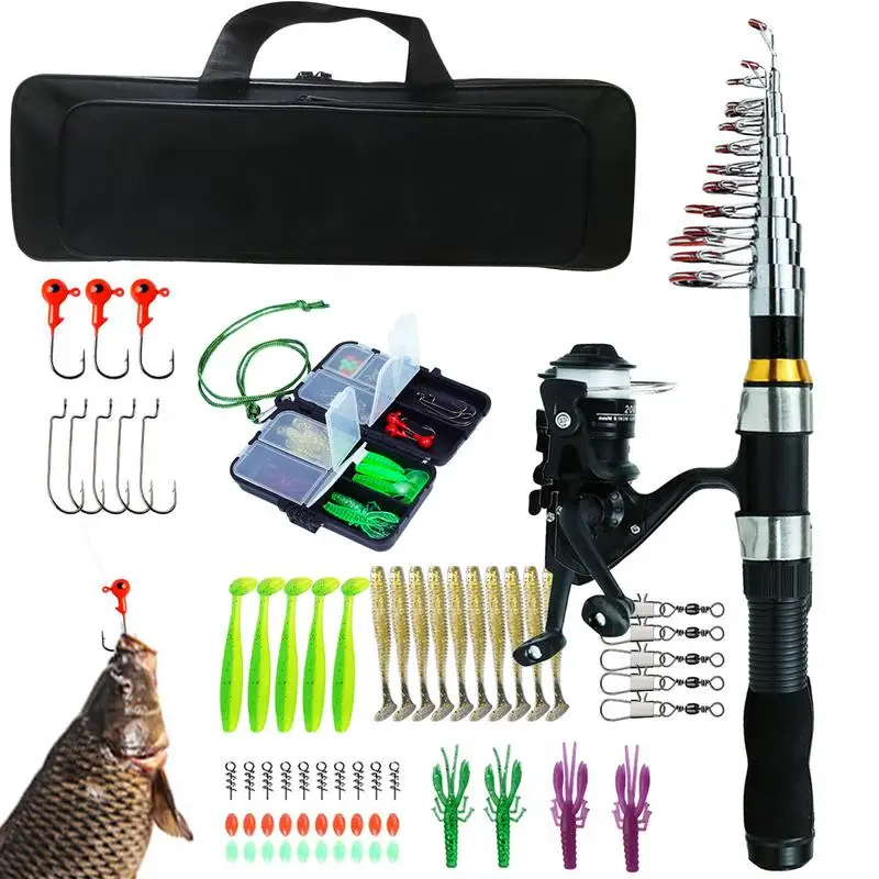 

Телескопическая удочка и катушка из углеродного волокна для взрослых