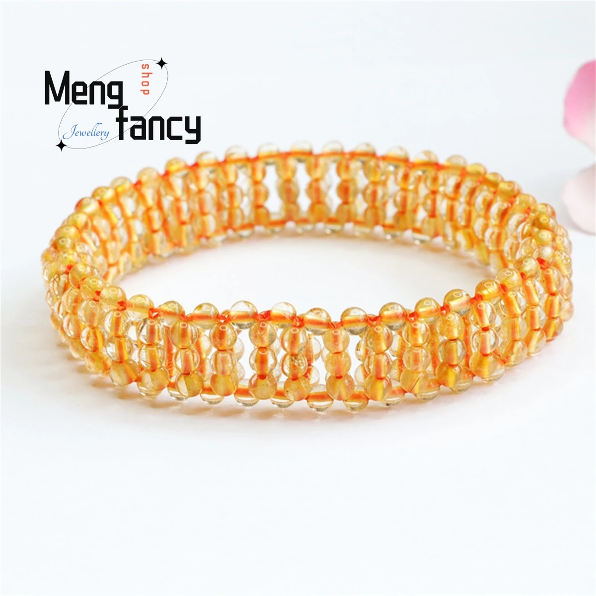 

Natural Blond Hair Crystal Beads Hand Bracelet Simple Generous Personality Fashion Charm Men Women Luxury Jewelry Holiday Gift