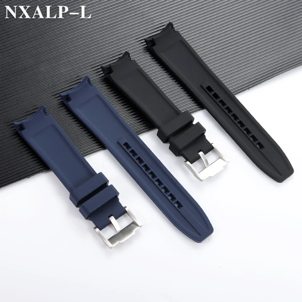 Soft Silicone Curved End Waterproof Watch Band Bracelet