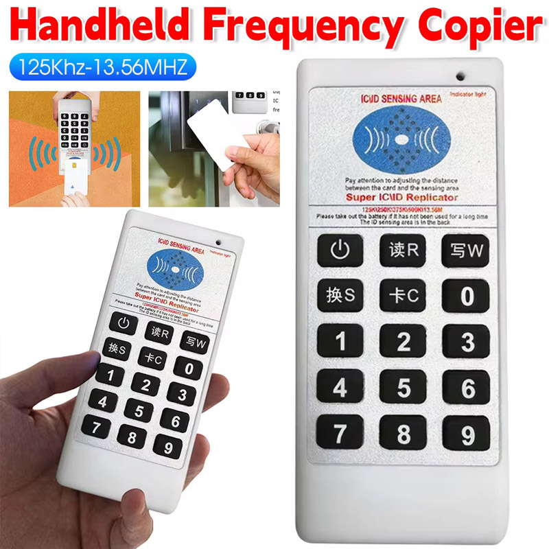 Handheld Frequency Copier 125Khz-13.56MHZ RFID NFC IC Card Duplicator IC/ID Writer Programmer Handheld RFID Smart Card Reader