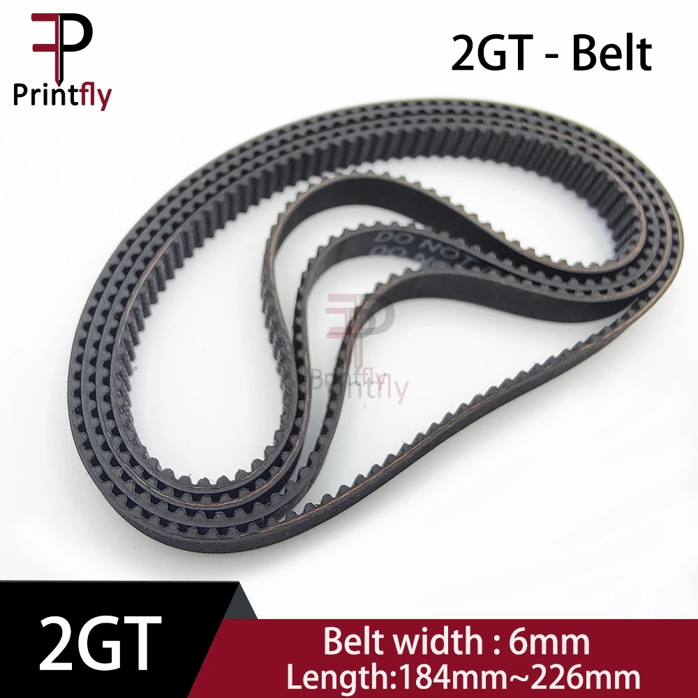 Printfly 2GT 2M GT2 Timing belt Pitch length 184/186/188/190/192/194