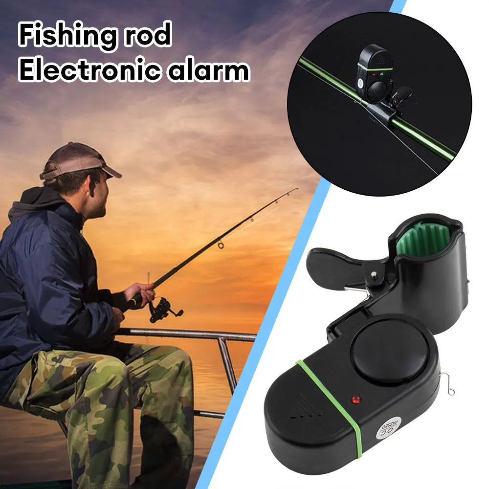 LED Light Electronic Fish Bite Strike Sound Alarm Bell Alert Clip-On  Fishing Rods Pole Easily To Install Fishing Accessories - AliExpress