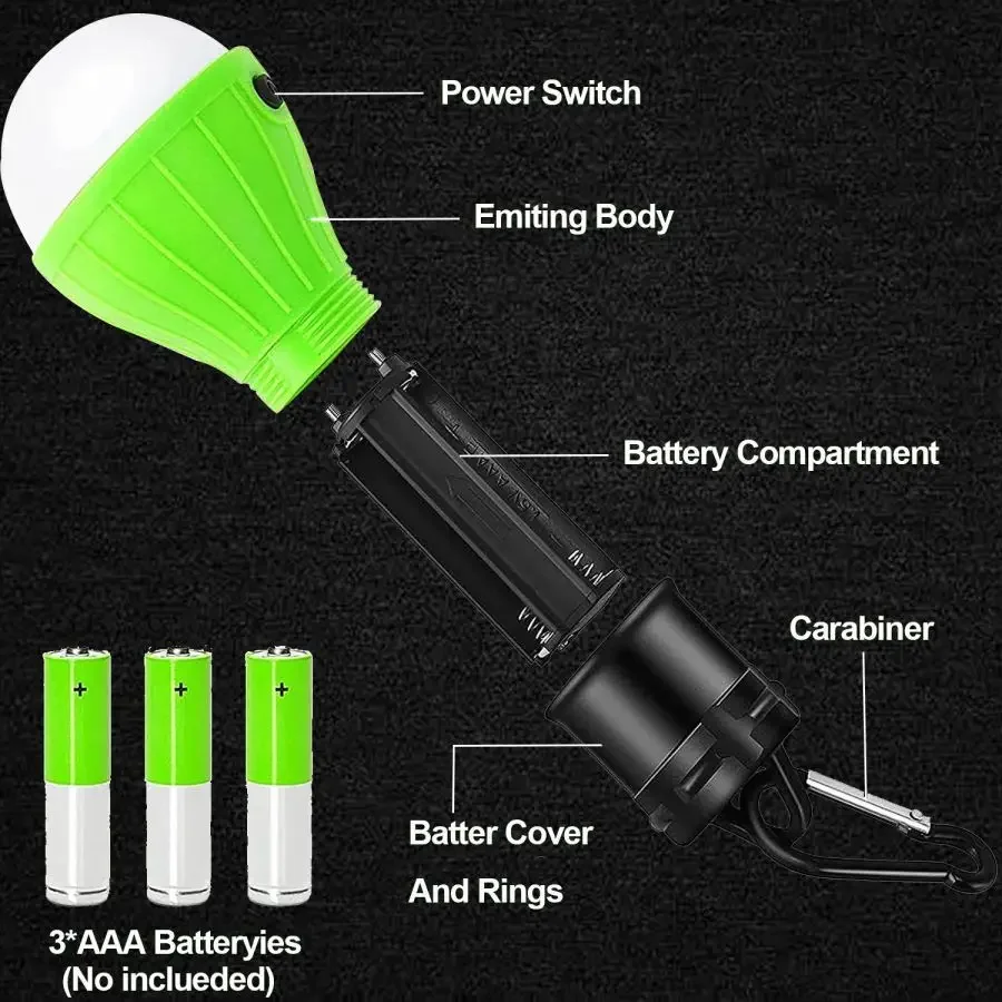 Portable Camping Light Tent Lamp Super Bright Lantern Bulb Emergency Lights Camping Accessories For Backpacking Hiking camping light