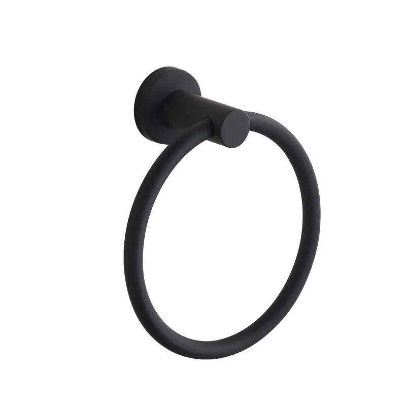 

304 Stainless Steel Personality Contemporary Brushed Black Towel Bar Towel Ring Towel Holder Mounting Bathroom Products GD60