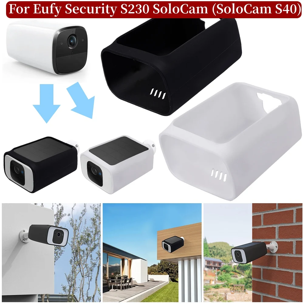 Eufy 보안용 실리콘 보호 커버, S230 SoloCam S40, 스크래치 방지 카메라 보호 케이스, 자외선 차단 쉘 케이스