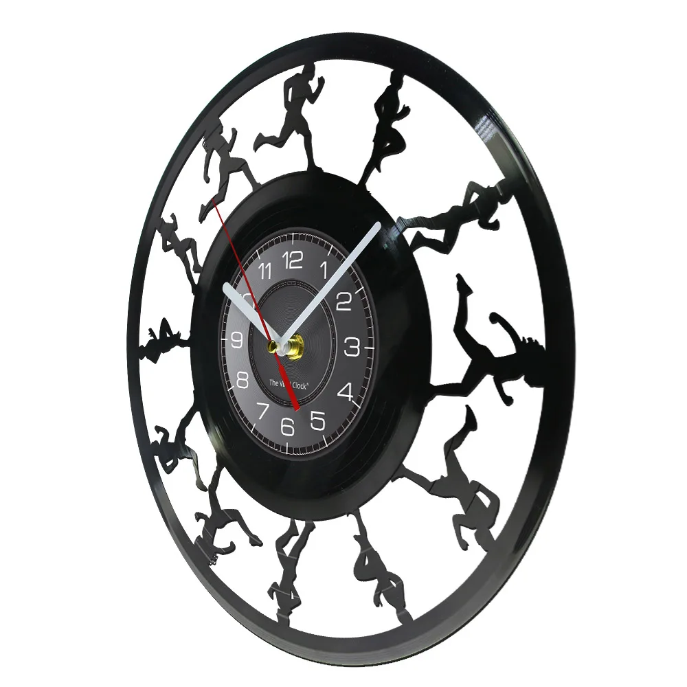 Vinyl Clock Сraft Wall Clock Ice Rink - Original Gift Idea Vinyl Art Home Decor Exclusive Custom Vinyl Record Clock Unique Vinyl Record Wall Clock Black Clock 12 30 cm