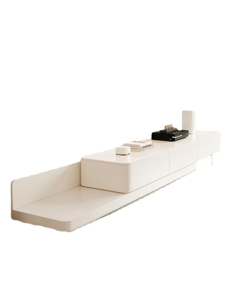 

Qf Retractable TV Cabinet Living Room Floor Small Apartment Simple Complete Floor Cabinet