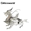 Microworld 3D Metal Animal Puzzle Xuanwu Holy Beast Model DIY Kit Laser Cutting Jigsaw Christmas Gifts For Childs Teen Adult 1
