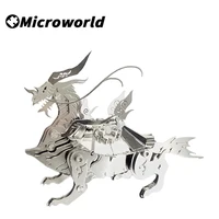 Microworld 3D Metal Animal Puzzle Xuanwu Holy Beast Model DIY Kit Laser Cutting Jigsaw Christmas Gifts For Childs Teen Adult 1