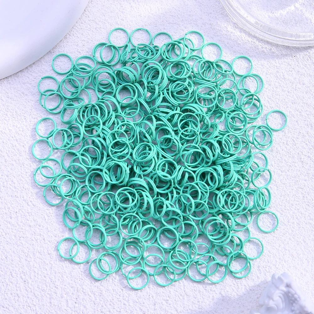 100pcs Colorful Painted Iron Rings for DIY Accessories and Keychains