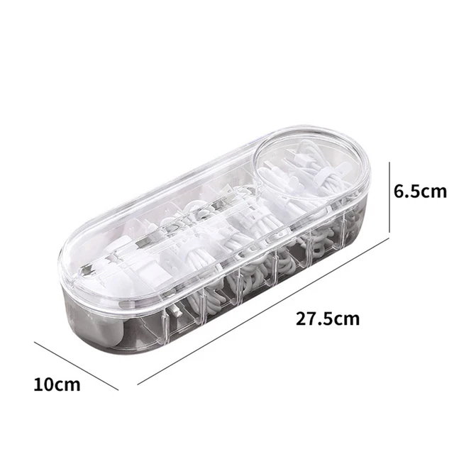 Asztali Adatsori Tároló Doboz Mobiltelefon Töltő Sor Rendező Rács Tápkábel Tekercs - Image 5