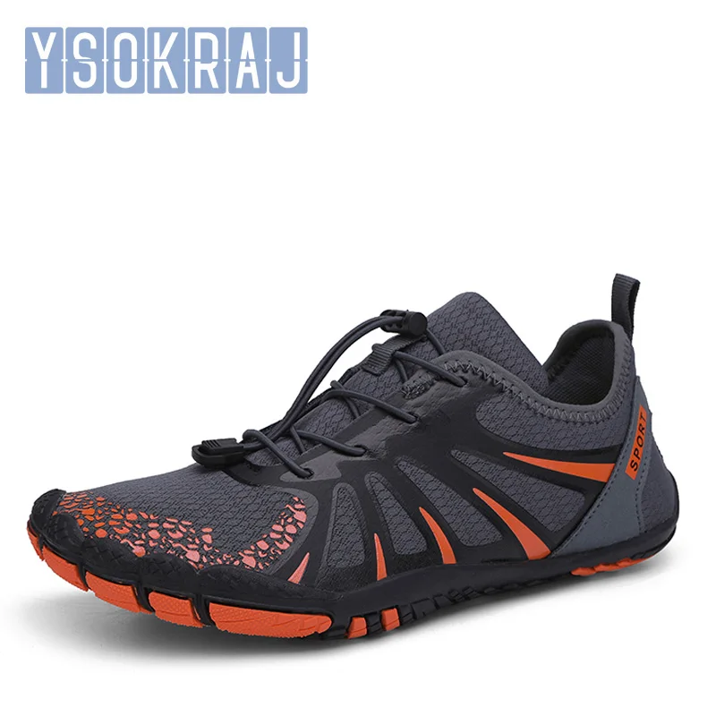 

YSOKRAJ New Aqua Shoes Five-Finger Swimming Shoes 38-47 Size Beach Sports Shoes Fashion Men's Fitness Shoes Couple Water Shoes