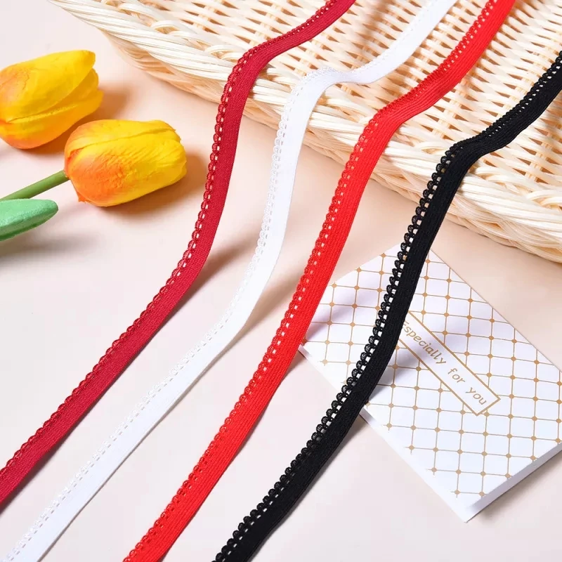 

10 Yards 10mm Width Elastic Band for Underwear Bra Pants High Quality Rubber Band DIY Handmade Garment Sewing Accessiories