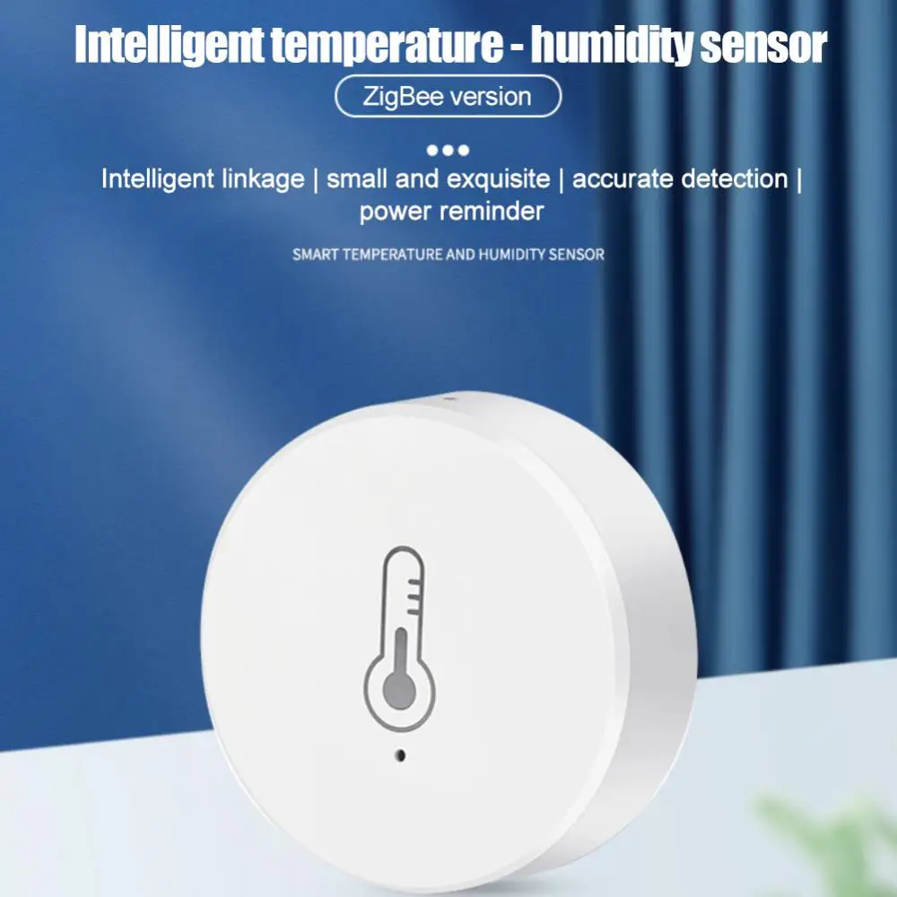 Tuya Smart Zigbee Smart Temperature And Humidity Sensor Wireless Security  With Button Battery Temperature Humidity Sensors For Smart Home (IH-K009)