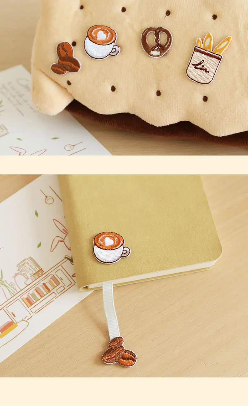 2 stücke Nette Mini Backen Serie Stickerei Patch Selbst-klebe Applique DIY Scrapbooking Schule Liefert Dekorative Telefon Fall Taschen – Detail 6