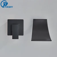 POIQIHY Brushed Golden ก๊อกน้ําอ่างล้างหน้าเดี่ยวห้องน้ําอ่างล้างหน้าแตะน้ําตก Spout ก๊อกน้ําอาบน้ําปกปิดวาล์วอาบน้ํา 2