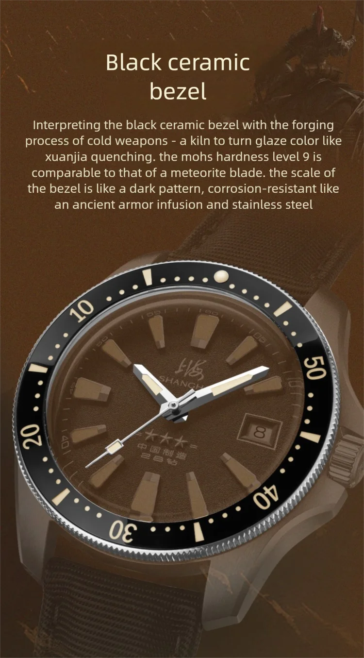 Shanghai Herrenuhren, allgemeine Serie, automatische mechanische Herrenuhren, Sport-Taucheruhren, 300 Meter wasserdichte Uhr 2025 – Detail 6