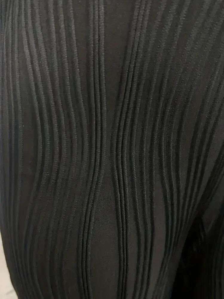Plus Größe 1XL-5XL frauen Mode Transparent Mesh Patchwork High-Taille Hosen Casual Bequeme Hosen Einfarbig Flare Hosen – Detail 4