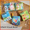Visual Stimulus Cloth Book Montessori Early Educational Toys Kids Cartoon Toddlers Activity Fabric Books For Babies Gift 1