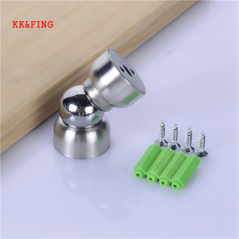 Door Stops 5.6cm Stainless Steel Ultra-short Magnetic Bathroom Bedroom Mini Stop with Screw Hardware