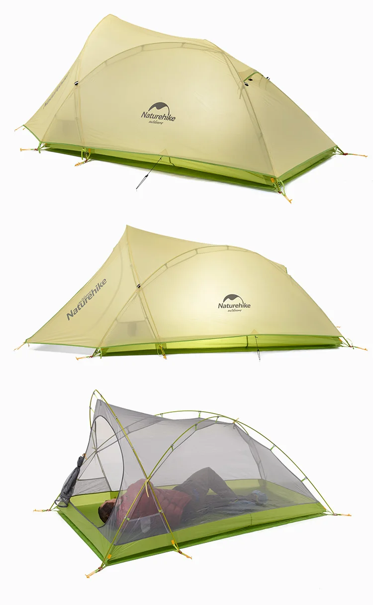Naturehike-超軽量の2人用テント,キャンプ,ハイキング,軽いハイキング 