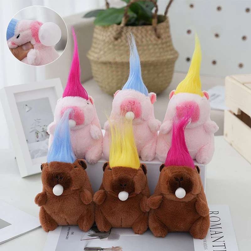 

15 см кавайные Пузырьковые срыгивающиеся подвески, куклы в виде мультяшных животных, милые домашние украшения, подарки на день рождения