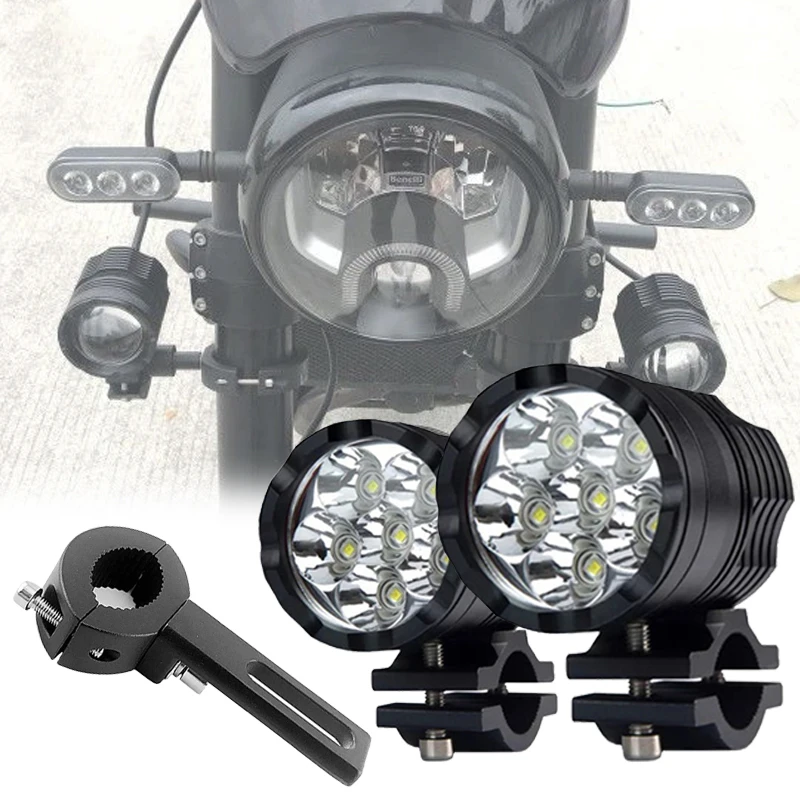 

Motorcycle Headlight Bracket Set Universal Motorcross Bike Car Light Extension Holder Fixed Lamp Stand Moto Modified Accessories