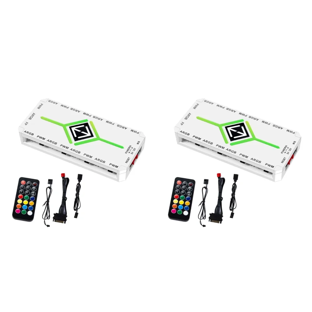 ARGB PWM Fan Hub Adapter With ARGB Controller 1To9 Port thumbnail 5