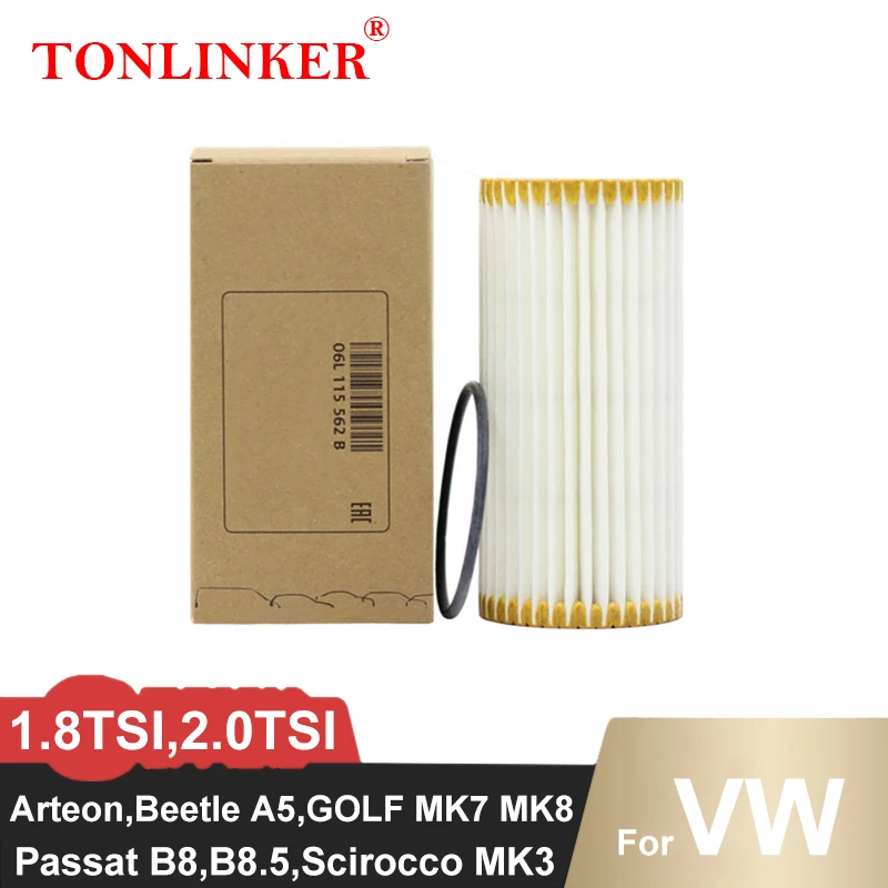 

Масляный фильтр TONLINKER 06L115562B для Volkswagen Vw Passat B8 B8.5 Arteon Beetle A5 Golf MK7 MK8 Scirocco 06L115466C 1.8TSI 2.0TSI