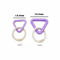 TPR rubber pet toys Triangle Pull ring toy cotton rope chew resistant dog toy Pet interactive tug of war toys 2