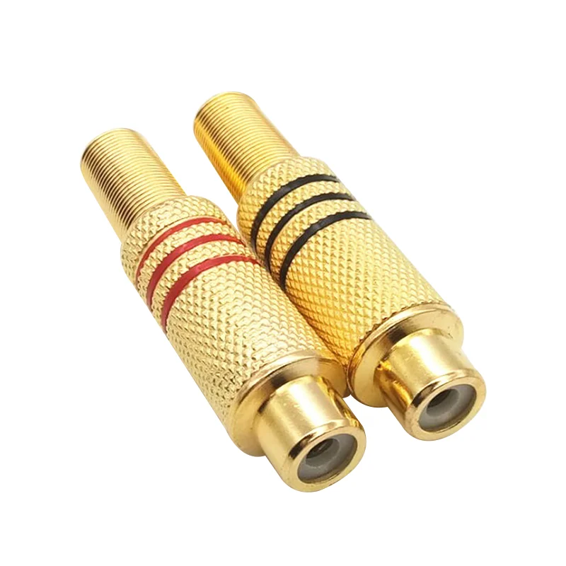 

5/20/100PCS Gold Plated RCA Connectors Female Plug Adapter Solder Type for Audio Cable Plug Adapters Video CCTV Camera