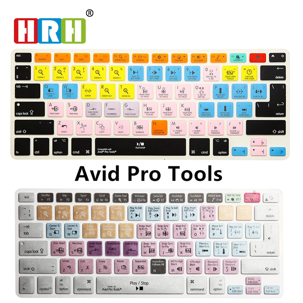 XSKN Avid Media Composer Keyboard Cover For MacBook Pro Touch Bar Models - Shortcuts Printed On Keys