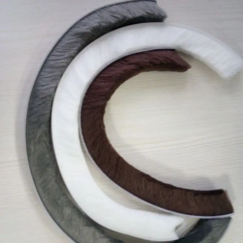 Fin Seal Brush Self Adhesive Weather Strip Felt Draught Excluder Sliding Window Door Brush Seal 9mm x 20mm 5m White Brown Gray