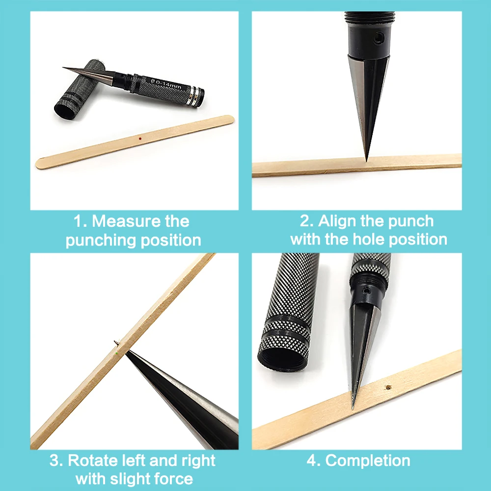 Polymer Clay Tools Pottery Sculpting Tools Clay Sculpting Tools Pottery Tools Clay Craft Tool Professional Drill Tool High Hardness Clay punch pottery punch DIY hand-made Woodworking Hole Punch Expand Hole Pottery
